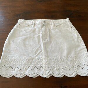 JCrew Denim Skirt with eyelet